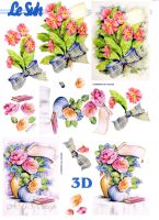 3D Bogen Blumen mit Schriftrolle